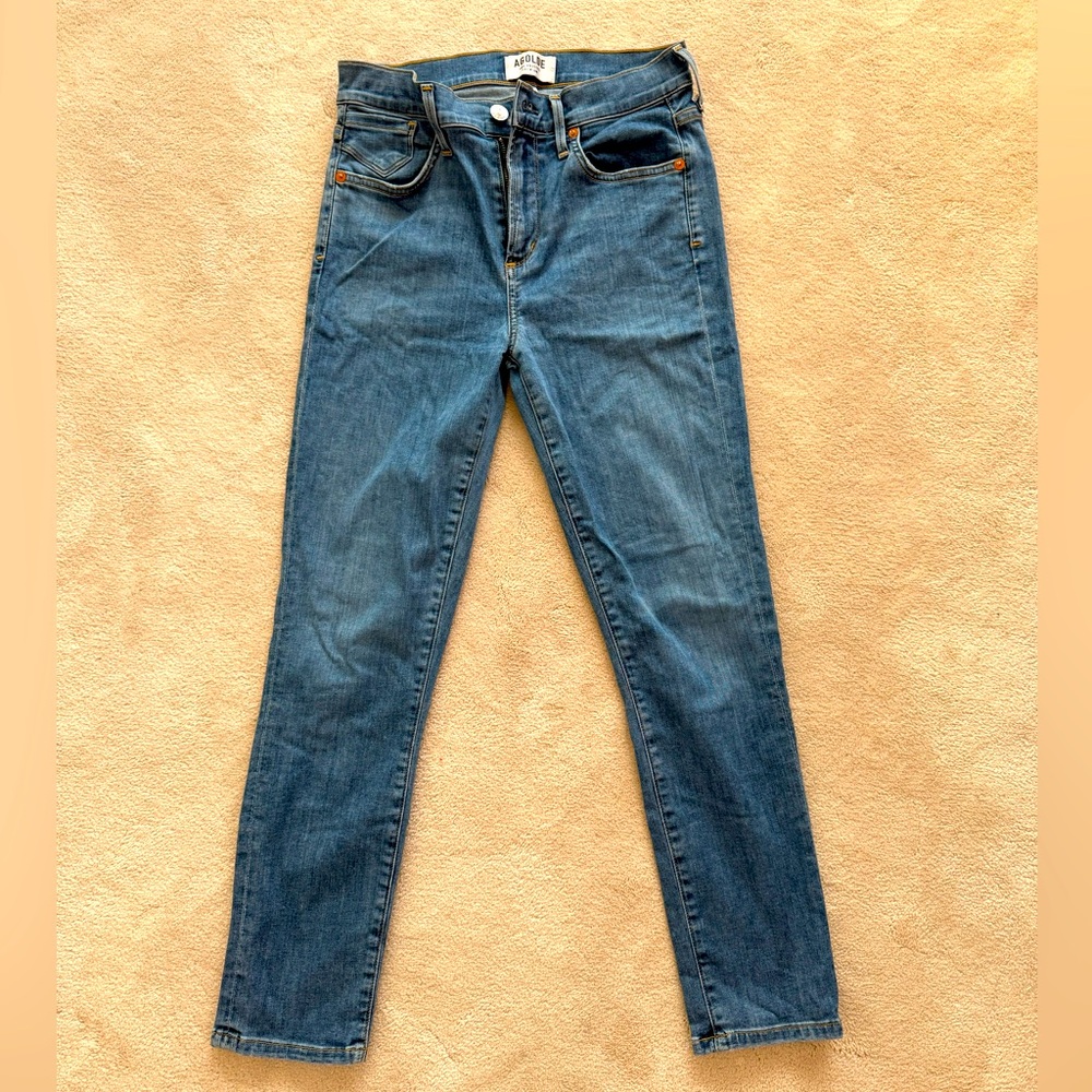Agolde high rise skinny leg jeans